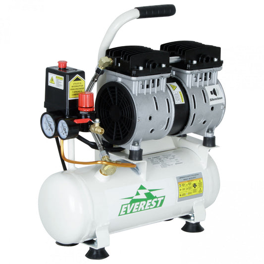 COMPRESOR SILENCIOSO LIBRE DE ACEITE 1HP 6 LITROS EVEREST