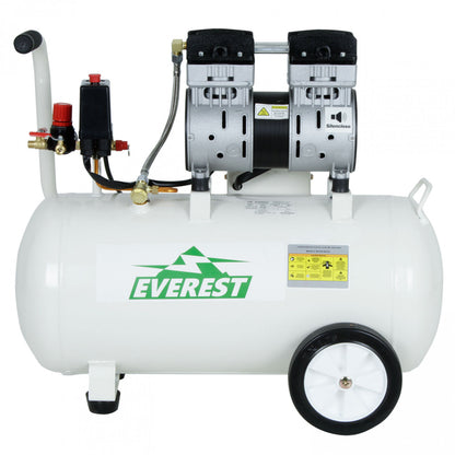 COMPRESOR SILENCIOSO LIBRE DE ACEITE 1,05HP 40 LITROS EVEREST