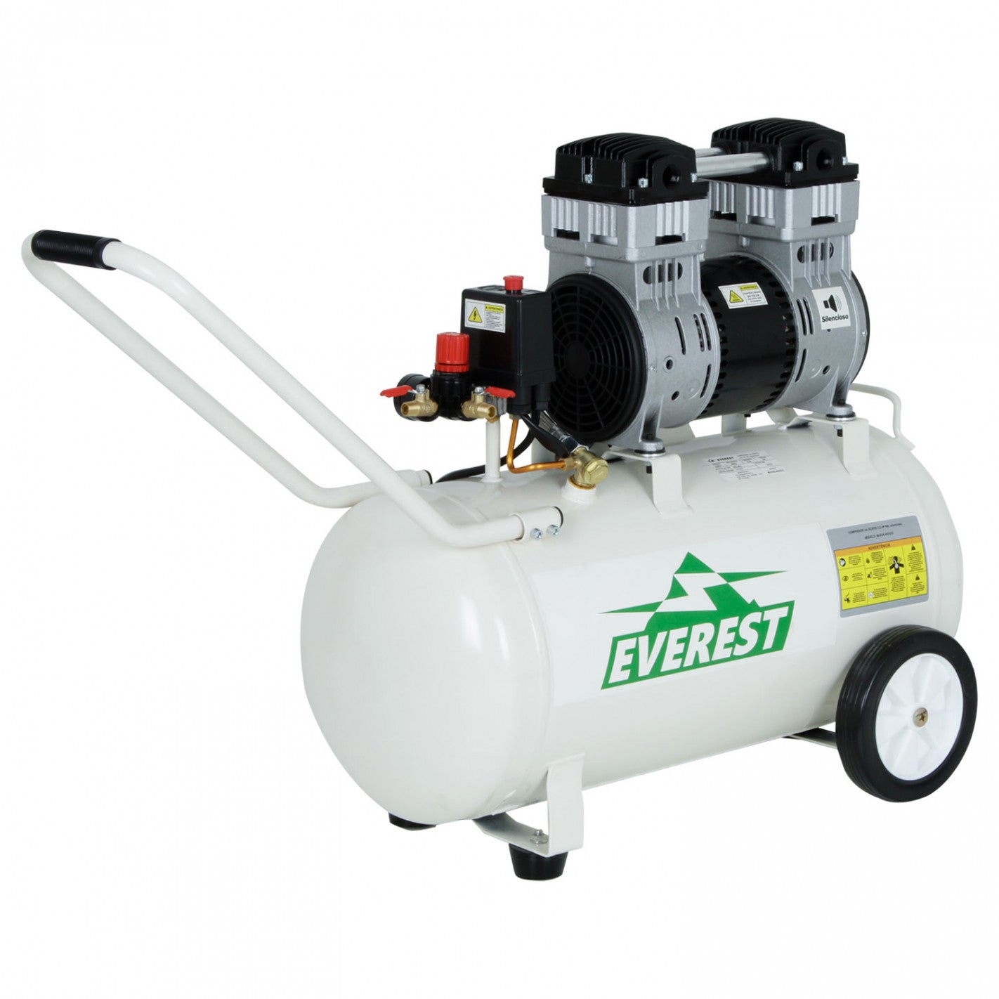 COMPRESOR SILENCIOSO LIBRE DE ACEITE 2,5HP 50 LITROS EVEREST