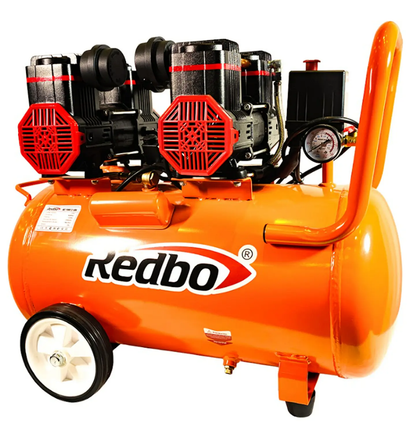 COMPRESOR DE AIRE SILENCIOSO LIBRE DE ACEITE 50L 3HP REDBO