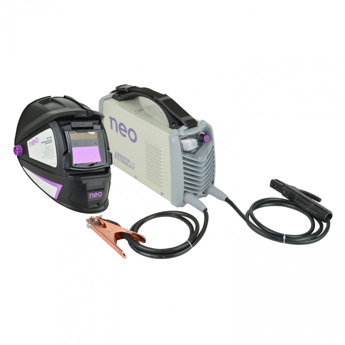 KIT SOLDADORA INVERTER ARCO MANUAL 250A + MASCARA NEO IE 10250/6/22