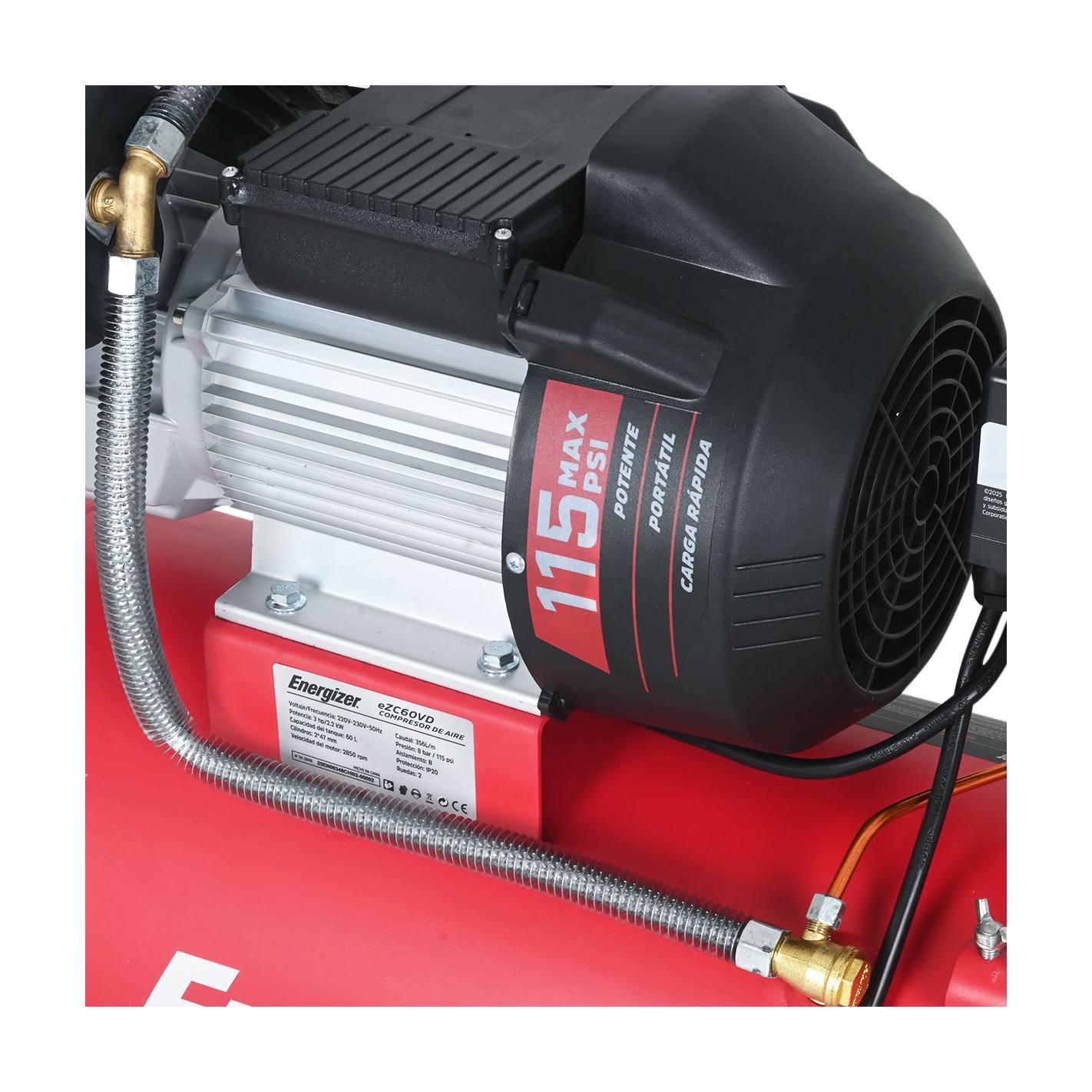MOTOCOMPRESOR 3HP 60L ENERGIZER EZC60VD