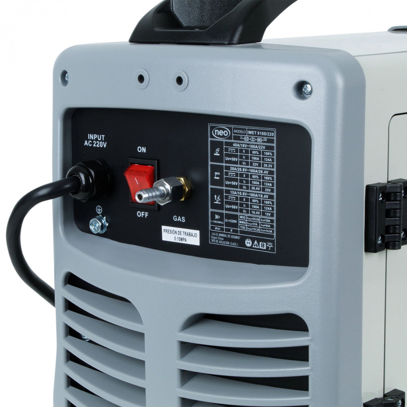 SOLDADORA MIG FLUX-TIG-ARCO 160 AMP NEO IMET 9160/220