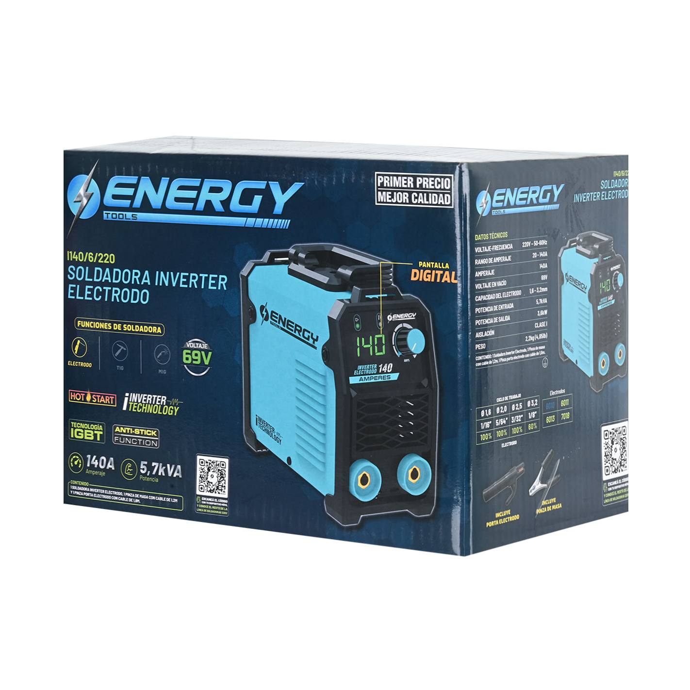 SOLDADORA INVERTER ARCO MANUAL 140A ENERGY I140/220