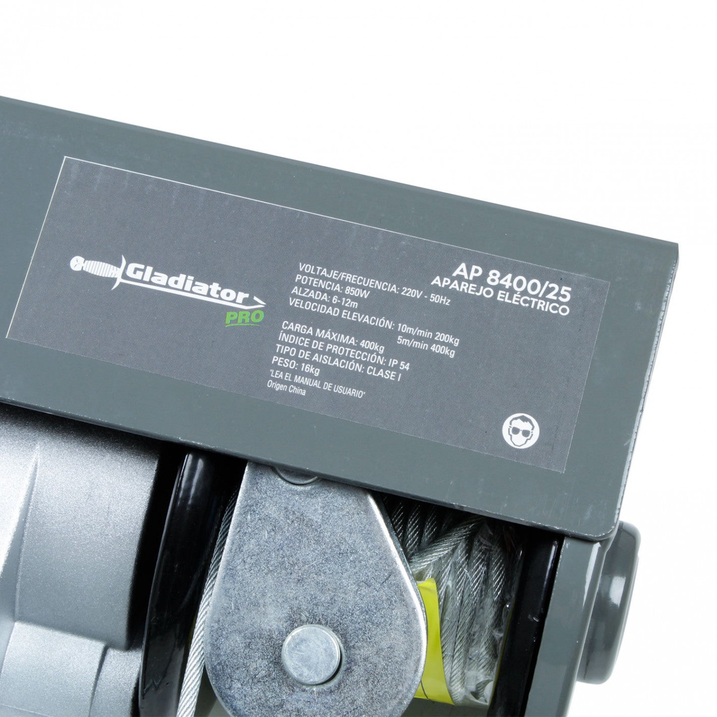 TECLE ELECTRICO 400 KG 850W ALZADA 6-12MTS GLADIATOR AP 8400