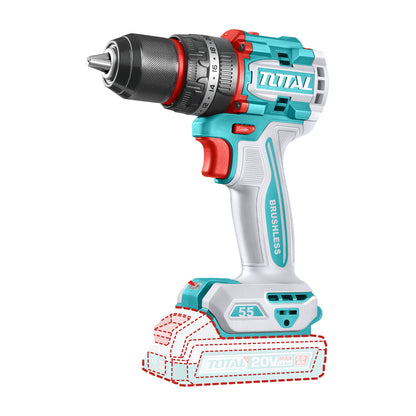 TALADRO INALAMBRICO 13MM 20V TOTAL TDLI205581