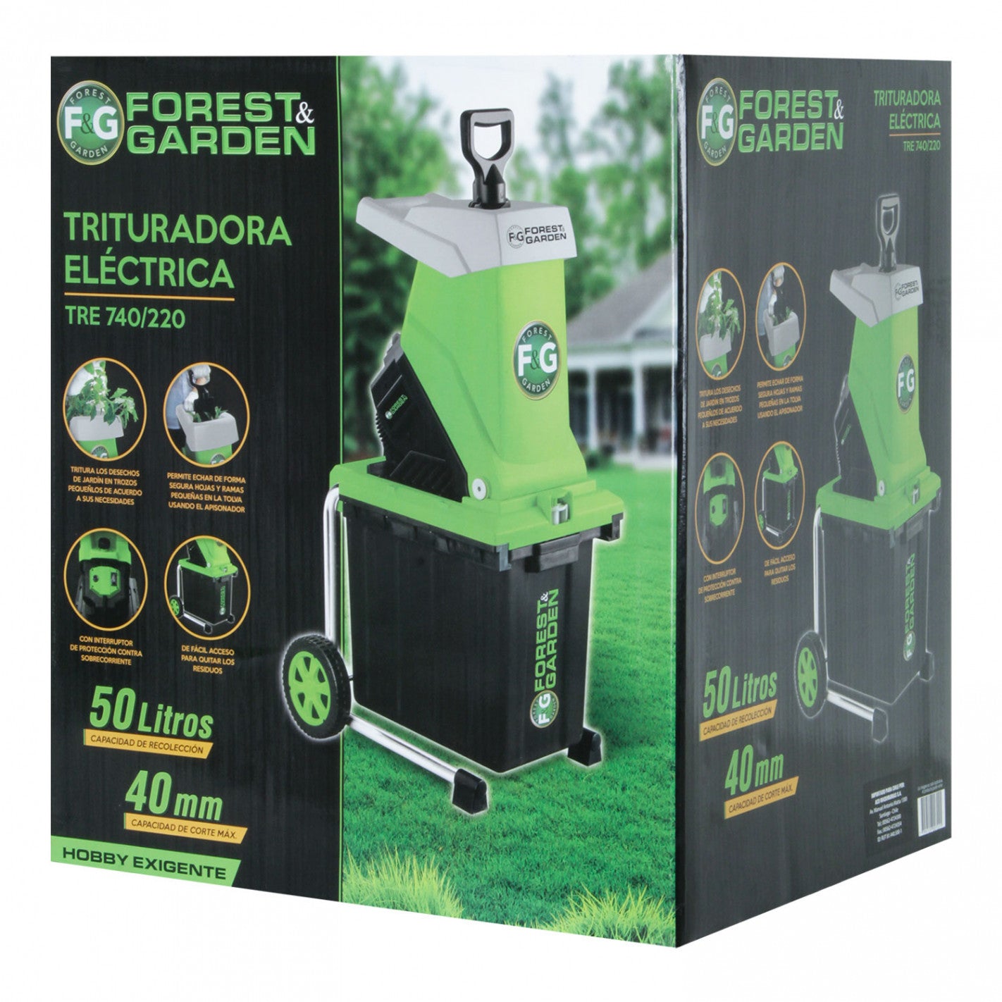 TRITURADORA ELECTRICA 2500W 40mm FOREST AND GARDEN TRE 740/220