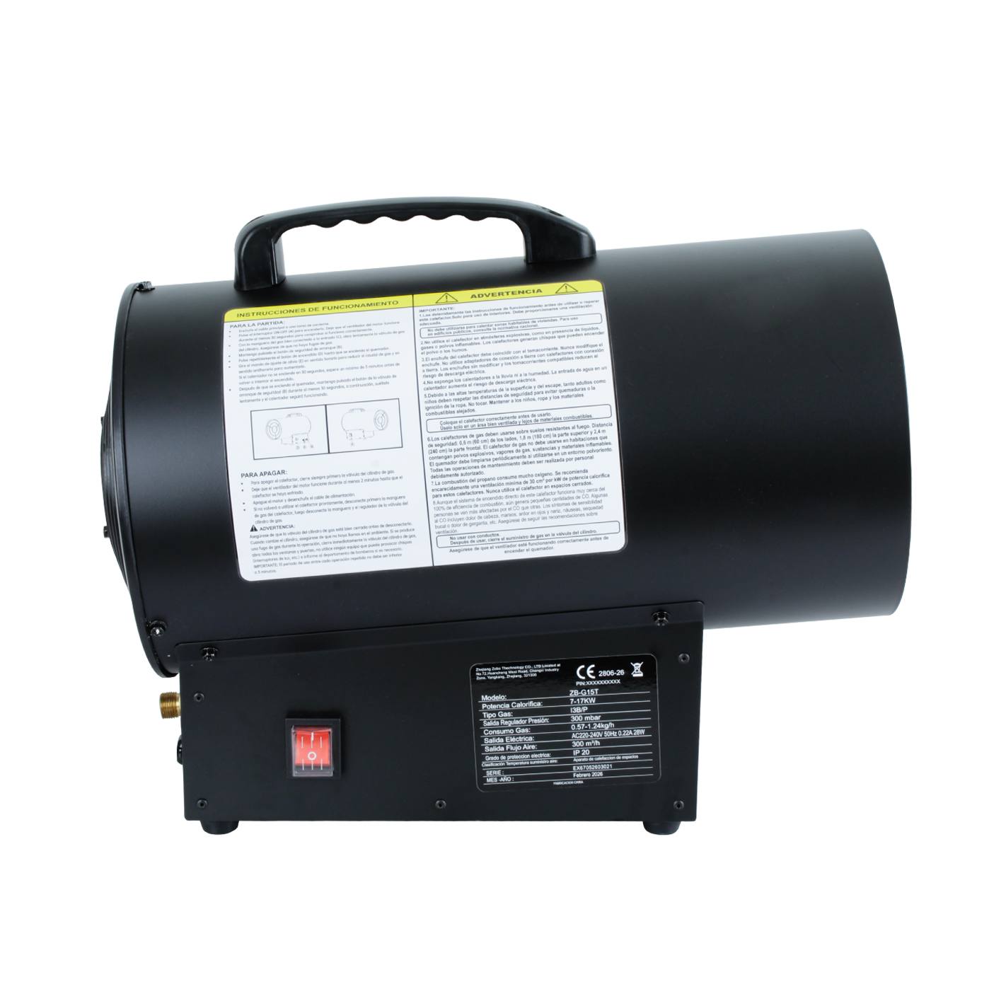 TURBO CALEFACTOR A GAS LICUADRO EVEREST 17 KW